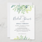 Herfst Eucalyptus Floral Bridal Shower Invitation Kaart (Voorkant)