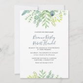 Herfst Eucalyptus Foliage Floral bruiloft uitnodig Kaart (Voorkant)