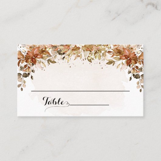 Herfst Eucalyptus Vrijgezellenfeest Autumn Wedding Plaatskaartje (Voorkant)