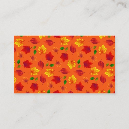 Herfst Event Herfst gebladerte Flat Place Card Plaatskaartje (Achterkant)