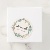 Herfst Evergreen Wreath Signature Script Clothing Bedankjes Labels (In situ)