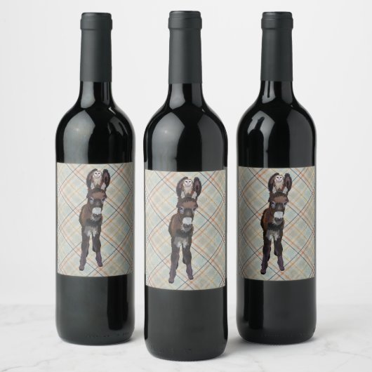 HERFST EZEL & PLAID UIL WIJN ETIKET (Flessen)