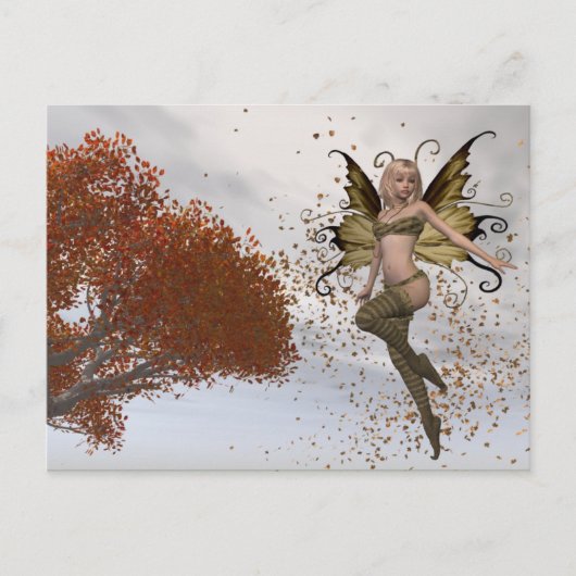 Herfst Faerie Design 1 - Fantasy Briefkaart (Voorkant)