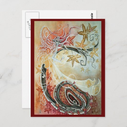 Herfst Faery Briefkaart (Voorkant / Achterkant)