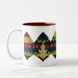 Herfst Fair Isle Breipatroon Fall Leaf Tweekleurige Koffiemok