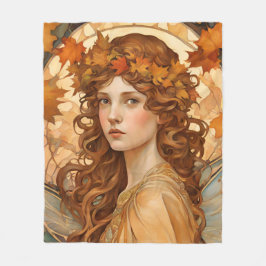 Herfst Fairy - Art Nouveau Fleece Deken