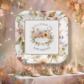 Herfst Fairy betoverde Floral Baby Girl Shower Papieren Bordje