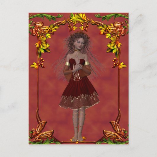 Herfst Fairy Design 2 - Fantastisch Briefkaart (Voorkant)