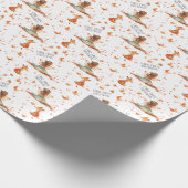 Herfst Fairy Eerste Verjaardag Dank u met een vos Cadeaupapier (Hoek)