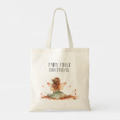 Herfst Fairy Eerste Verjaardag Dank u met een vos Tote Bag (Achterkant)