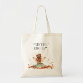 Herfst Fairy Eerste Verjaardag Dank u met een vos Tote Bag (Voorkant)