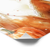 Herfst Fairy Eerste Verjaardag Uitnodigen met Fox  Perfect Poster (Hoek)