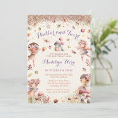 Herfst Fairy Eerste Verjaardagsuitnodiging - BK161 Kaart (Staand voorkant)