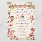 Herfst Fairy Eerste Verjaardagsuitnodiging - BK161 Kaart (Voorkant / Achterkant)