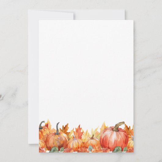 Herfst Fairy en Fox Eerste Verjaardagsuitnodiging Kaart (Achterkant)