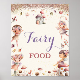 Herfst Fairy Food Verjaardagsfeestbord - 8x10 Poster