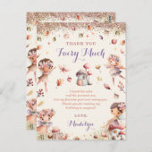Herfst Fairy Meisje Verjaardag Dank u Post Kaart (Voorkant / Achterkant)