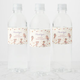 Herfst Fairy Meisje Verjaardag Waterfles Labels Etiket