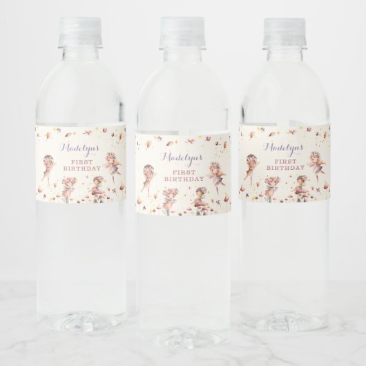 Herfst Fairy Meisje Verjaardag Waterfles Labels Etiket (Flessen)