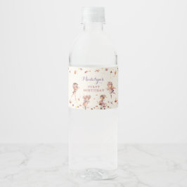 Herfst Fairy Meisje Verjaardag Waterfles Labels Etiket