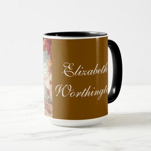 Herfst Fairy met herfstbladeren Mok (Voorkant rechts)