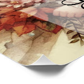  Herfst Fairy met herfstbladeren Perfect Poster (Hoek)