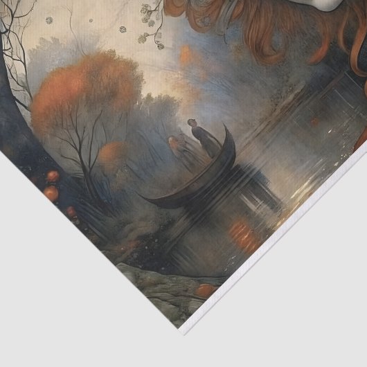 Herfst Fairy Queen River Fantasy Decoupage Tissuepapier (Detail)