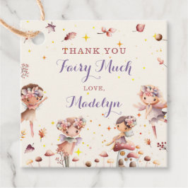 Herfst Fairy Verjaardag Bedankt Favor Tags Square Bedankjes Labels
