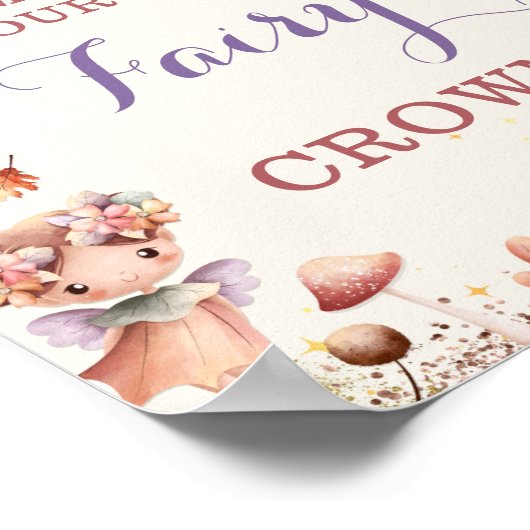 Herfst Fairy Verjaardagsfeest Spelletjes Teken - 8 Poster (Hoek)