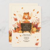 Herfst Fairy verjaardagsfeestje Kaart (Voorkant / Achterkant)