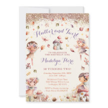 Herfst Fairy Verjaardagsuitnodiging - BK161