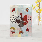 Herfst Fairy Wenskaart (Blank Inside) Kaart (Gele Bloem)
