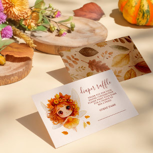 Herfst Fairy Woodland Luier Raffle Informatiekaartje