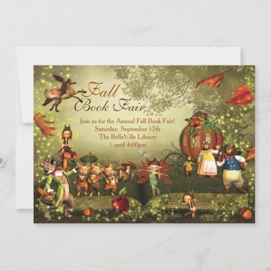 Herfst Fairytale uitnodiging (Voorkant)
