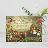 Herfst Fairytale uitnodiging (Staand voorkant)