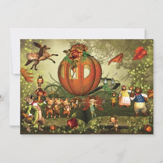 Herfst Fairytale uitnodiging (Achterkant)