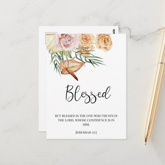 Herfst Fall Gelukkig Thanksgiving Briefkaart (Voorkant / Achterkant in situ)