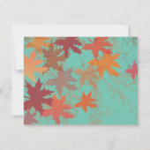 herfst Falling Leaves Bat Mitzvah REPLY CARD RSVP Kaartje (Achterkant)