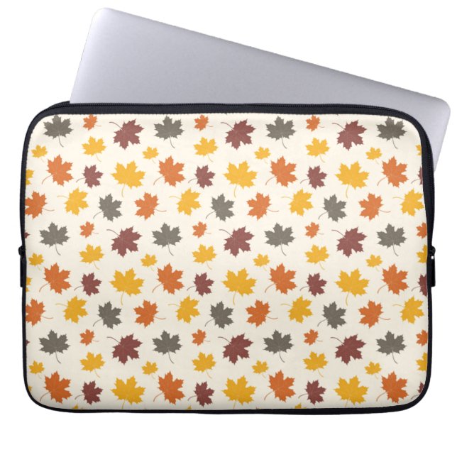 Herfst Falling Leaves Laptop Sleeve (Voorkant)