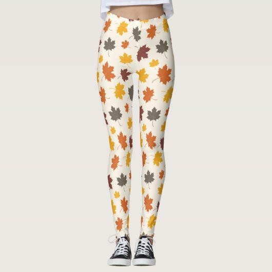 Herfst Falling Leaves Leggings (Voorkant)