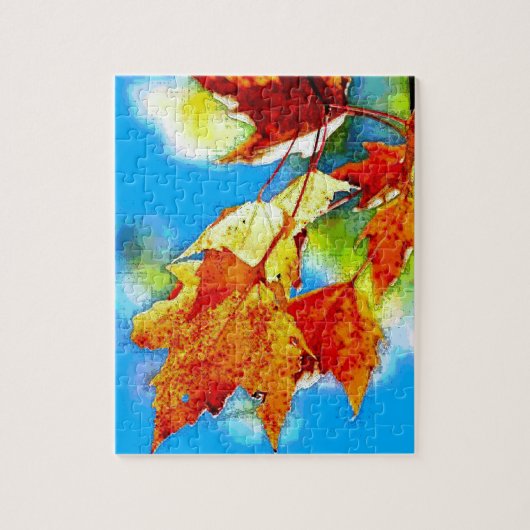 Herfst Falling Leaves Legpuzzel (Verticaal)