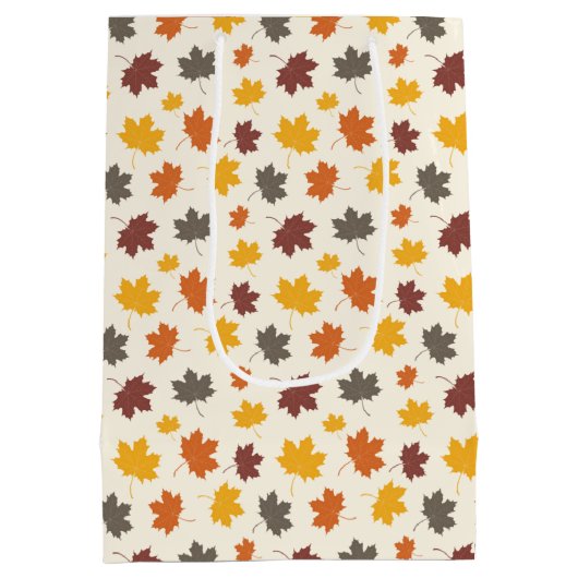 Herfst Falling Leaves Medium Cadeauzakje (Achterkant)
