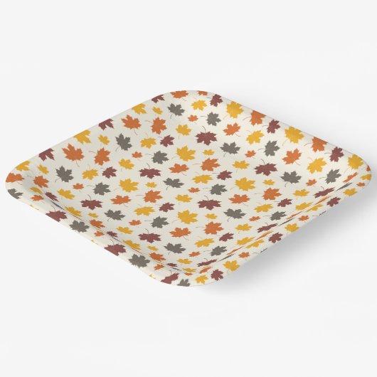 Herfst Falling Leaves Papieren Bordje (Gebogen)