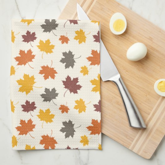 Herfst Falling Leaves Theedoek (Quarter Fold)