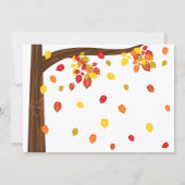 Herfst Falling Leaves Wedding V3 Kaart (Achterkant)