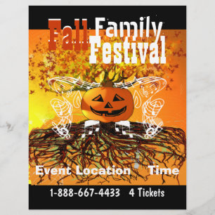 Herfst Familie Festival Halloween Herfst Evenement Flyer