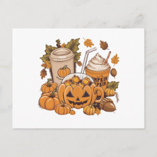 Herfst Familie Halloween Thanksgiving Schattig Her Briefkaart