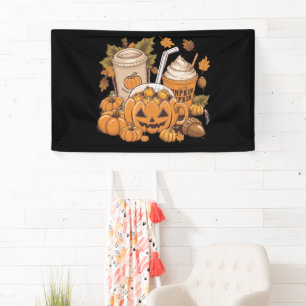 Herfst Familie Halloween Thanksgiving Schattig Her Spandoek