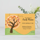 Herfst Familie Reünie Kaart (Staand voorkant)