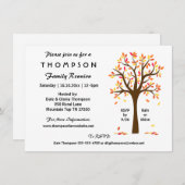 Herfst familiereünie, feest of evenement kaart (Voorkant / Achterkant)